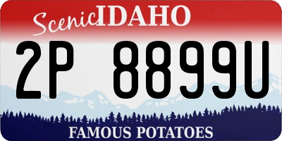 ID license plate 2P8899U