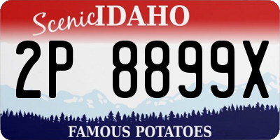 ID license plate 2P8899X