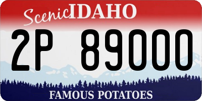 ID license plate 2P8900O