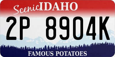 ID license plate 2P8904K