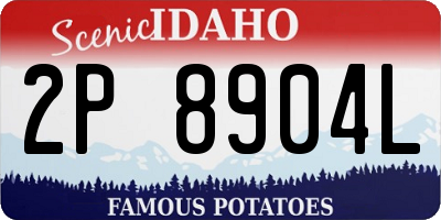 ID license plate 2P8904L