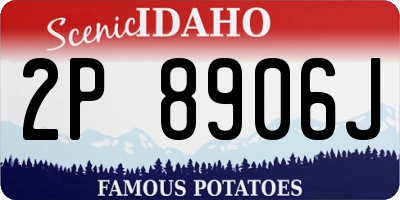 ID license plate 2P8906J