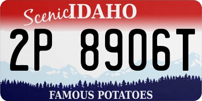 ID license plate 2P8906T