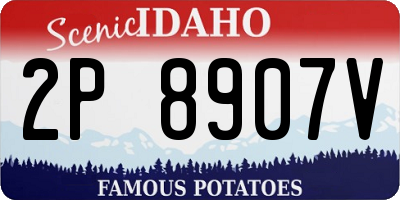 ID license plate 2P8907V