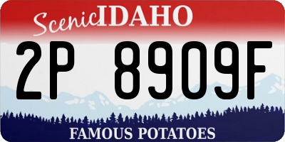 ID license plate 2P8909F