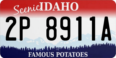 ID license plate 2P8911A