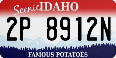 ID license plate 2P8912N