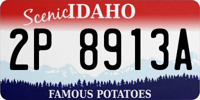 ID license plate 2P8913A