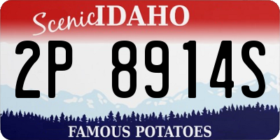 ID license plate 2P8914S