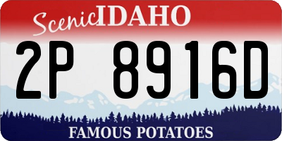 ID license plate 2P8916D