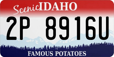 ID license plate 2P8916U