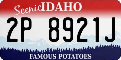 ID license plate 2P8921J