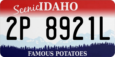 ID license plate 2P8921L