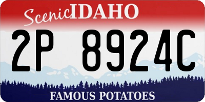 ID license plate 2P8924C
