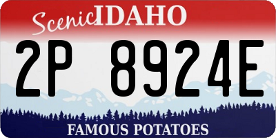 ID license plate 2P8924E