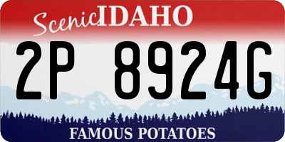 ID license plate 2P8924G