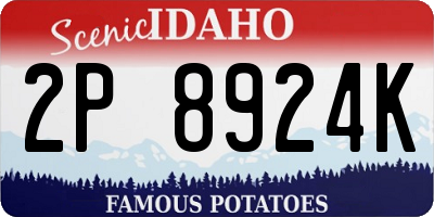 ID license plate 2P8924K