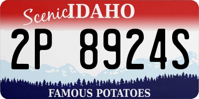 ID license plate 2P8924S