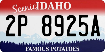 ID license plate 2P8925A
