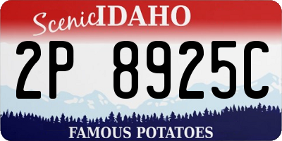 ID license plate 2P8925C