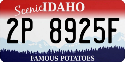 ID license plate 2P8925F