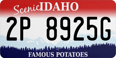 ID license plate 2P8925G