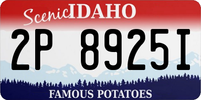 ID license plate 2P8925I