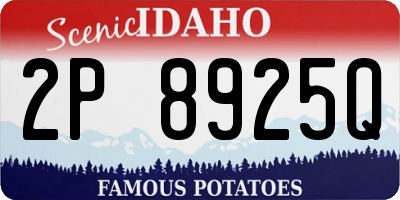 ID license plate 2P8925Q