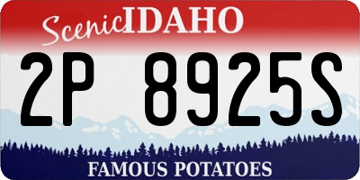 ID license plate 2P8925S