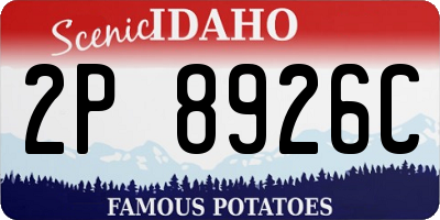 ID license plate 2P8926C
