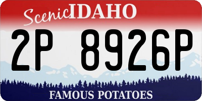 ID license plate 2P8926P
