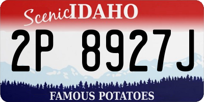 ID license plate 2P8927J