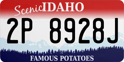 ID license plate 2P8928J