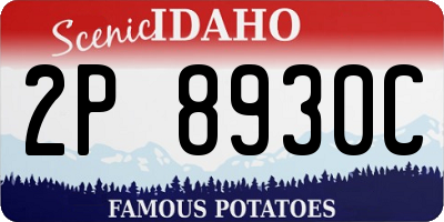 ID license plate 2P8930C