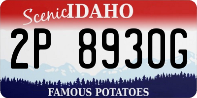 ID license plate 2P8930G