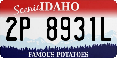 ID license plate 2P8931L