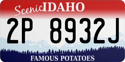 ID license plate 2P8932J