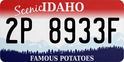 ID license plate 2P8933F
