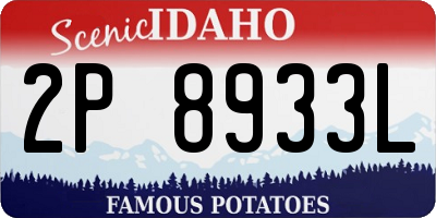 ID license plate 2P8933L