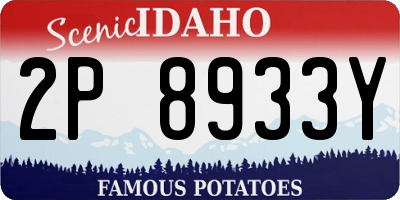 ID license plate 2P8933Y