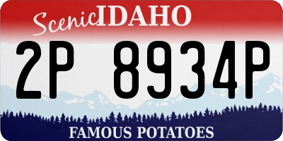 ID license plate 2P8934P