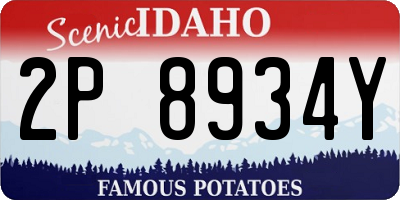 ID license plate 2P8934Y