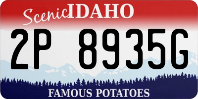 ID license plate 2P8935G