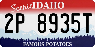 ID license plate 2P8935T