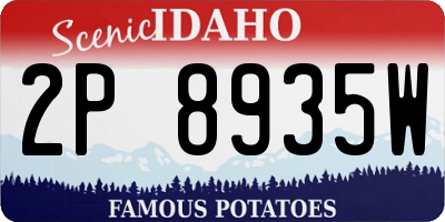 ID license plate 2P8935W