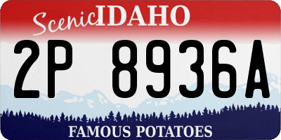 ID license plate 2P8936A