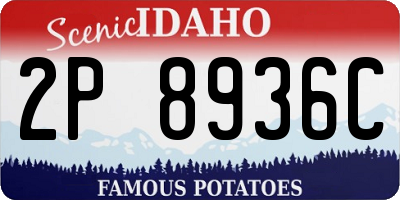 ID license plate 2P8936C