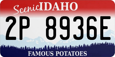 ID license plate 2P8936E