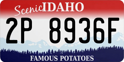 ID license plate 2P8936F