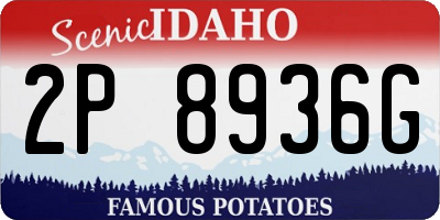 ID license plate 2P8936G